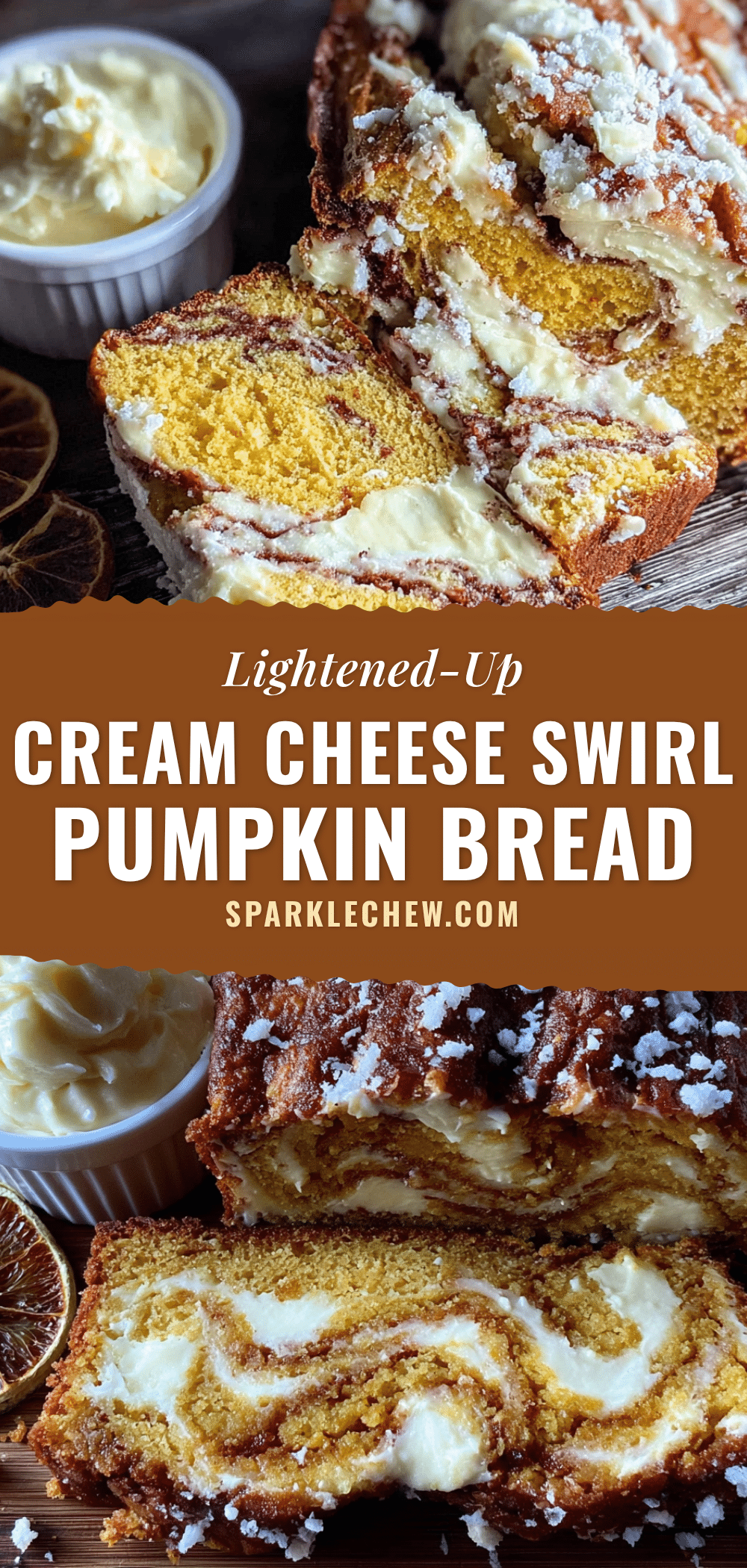 lightened-up cream cheese swirl pumpkin bread recipe