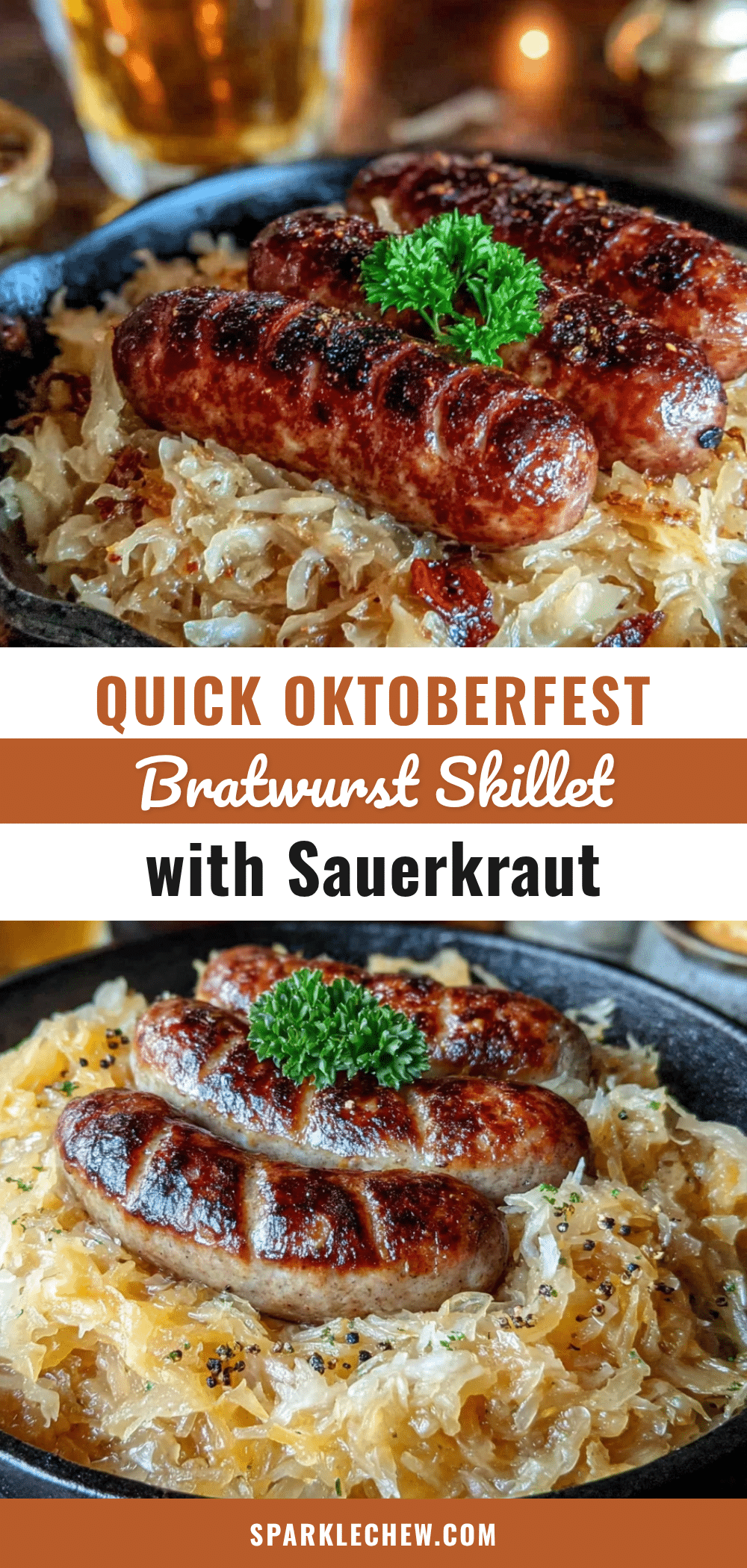 oktoberfest bratwurst and sauerkraut skillet recipe recipe
