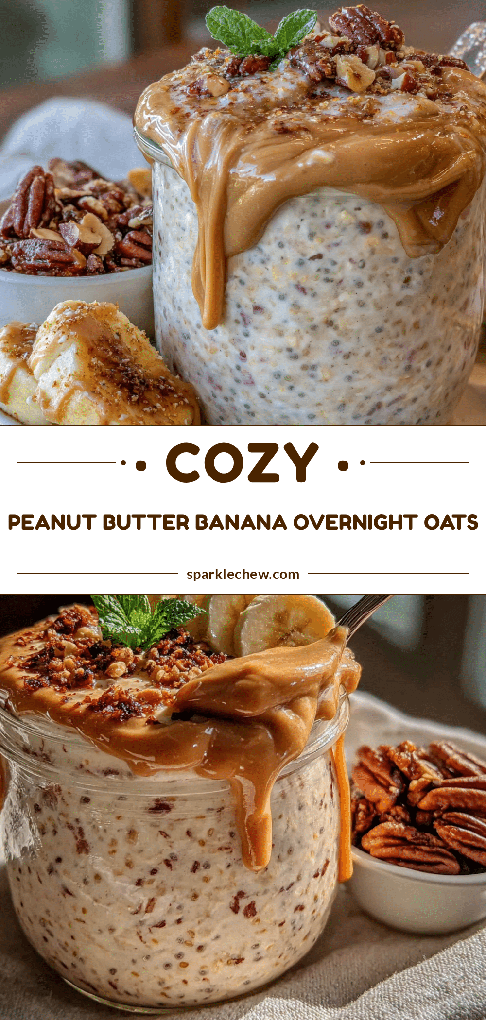 peanut butter banana overnight oats recipe