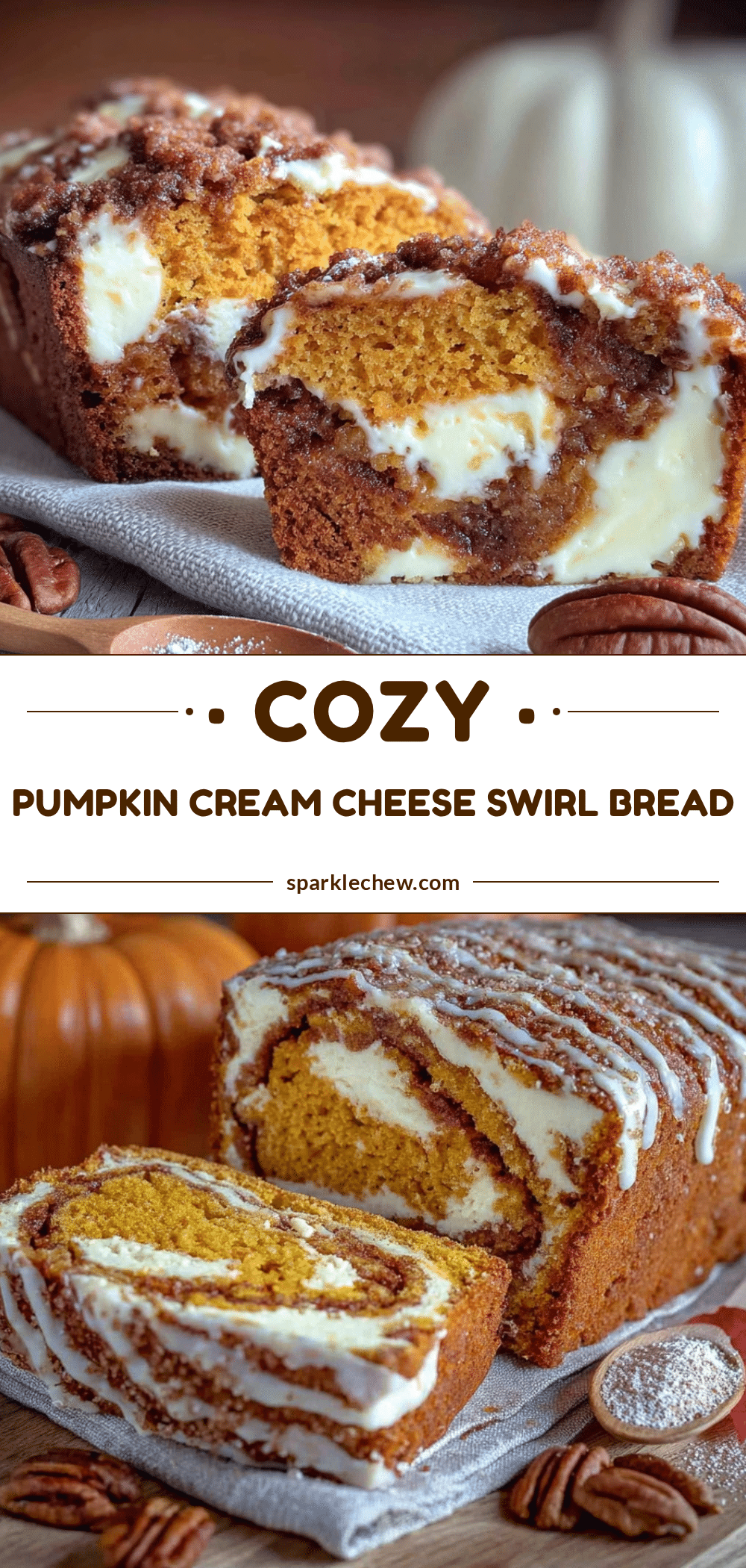 pumpkin cream cheese swirl bread recipe