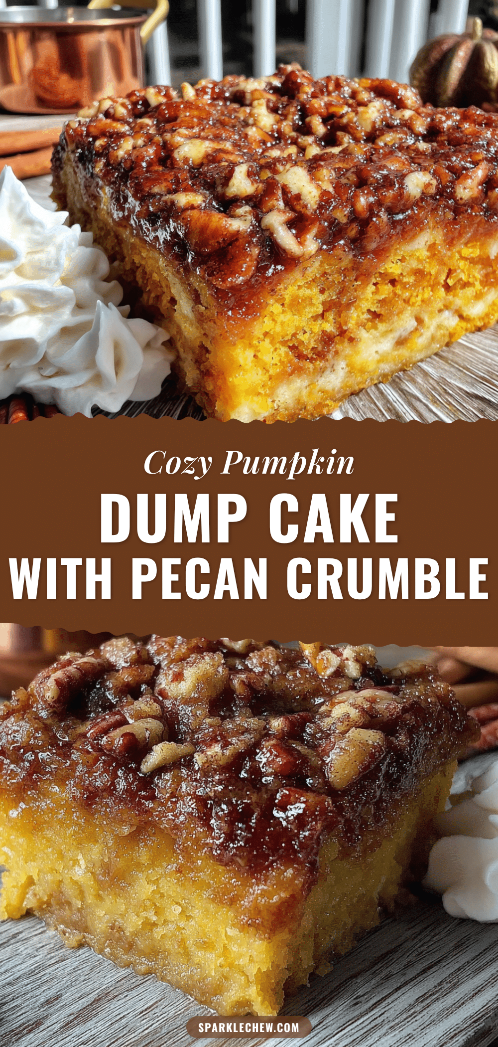 pumpkin dump cake with pecan crumble recipe