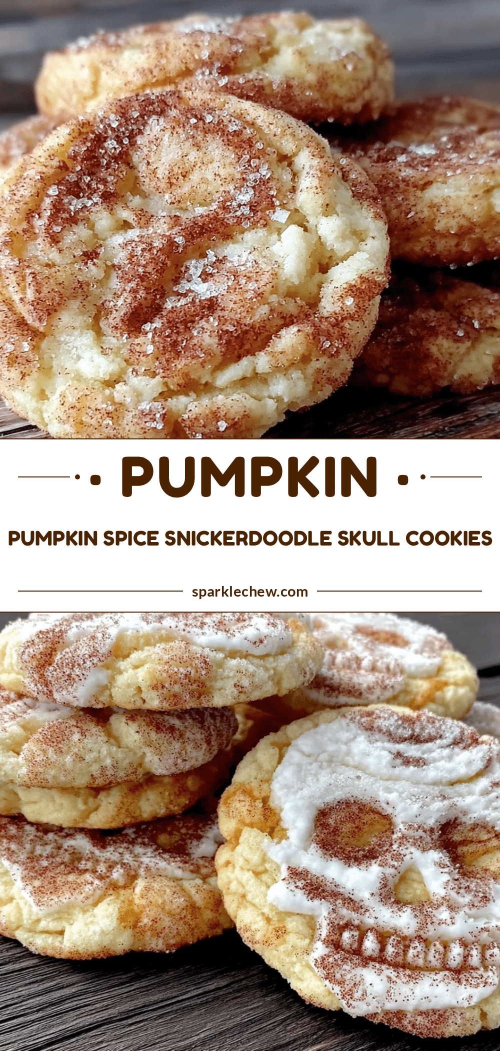 pumpkin spice snickerdoodle skull cookies recipe