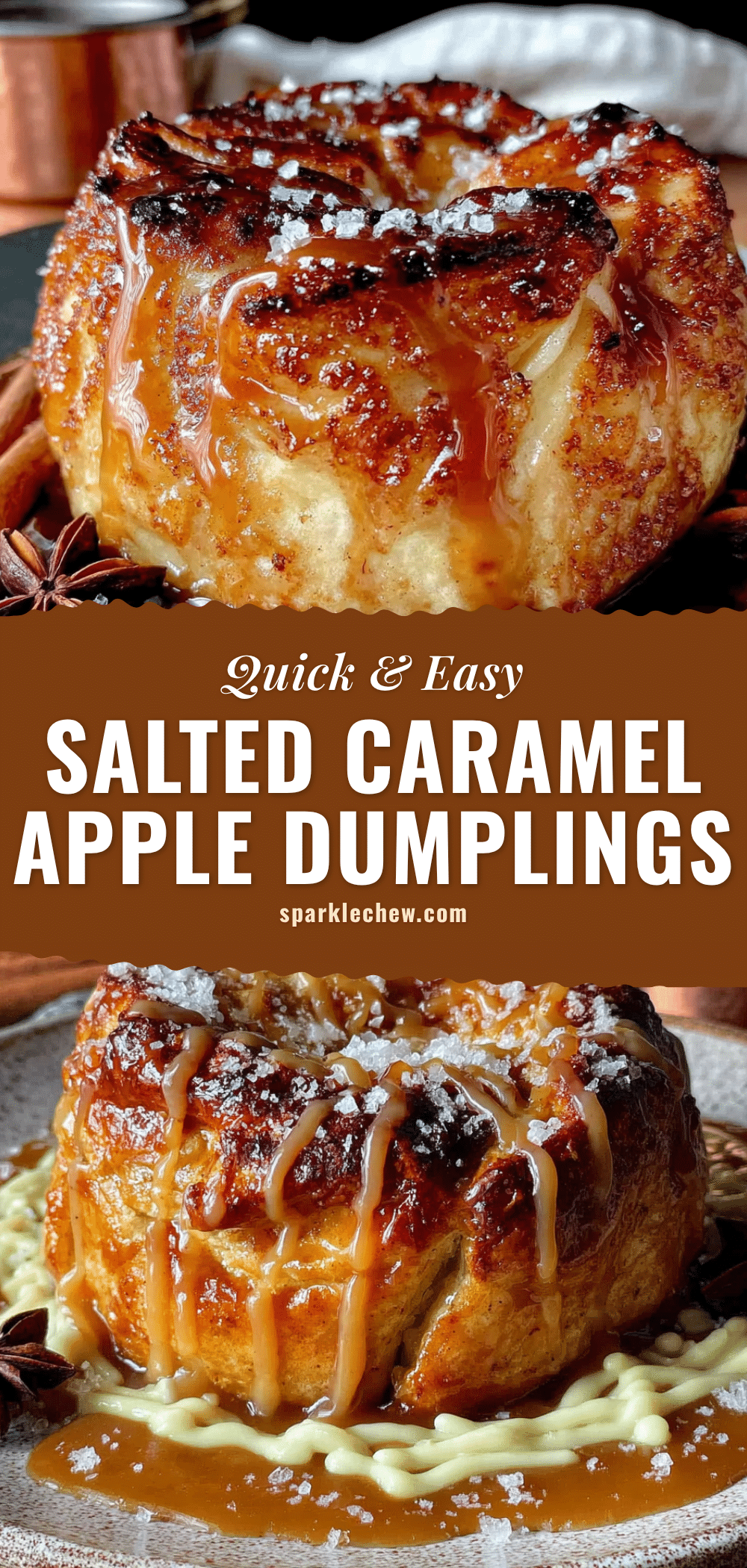 quick salted caramel apple dumplings recipe