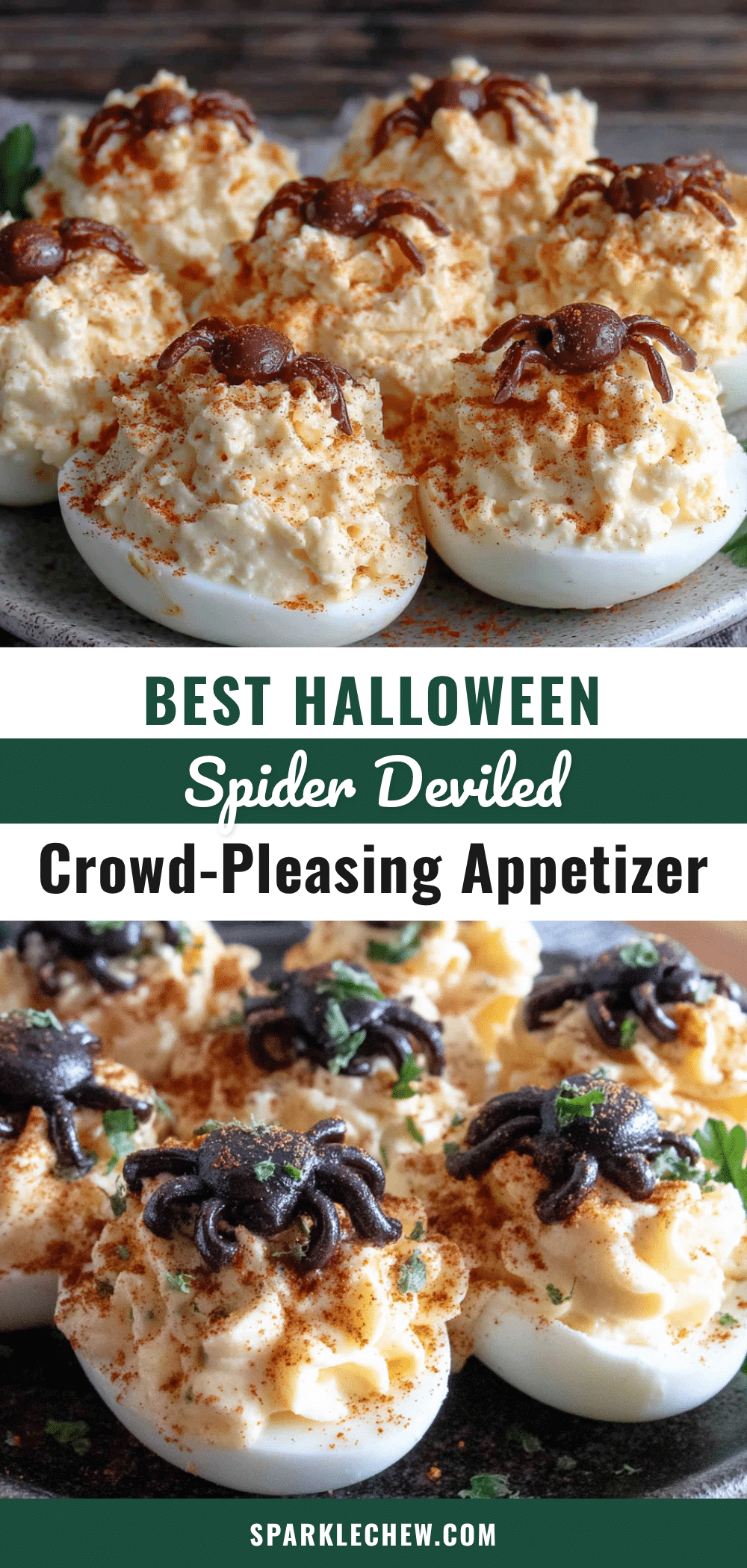 spider deviled eggs for halloween recipe