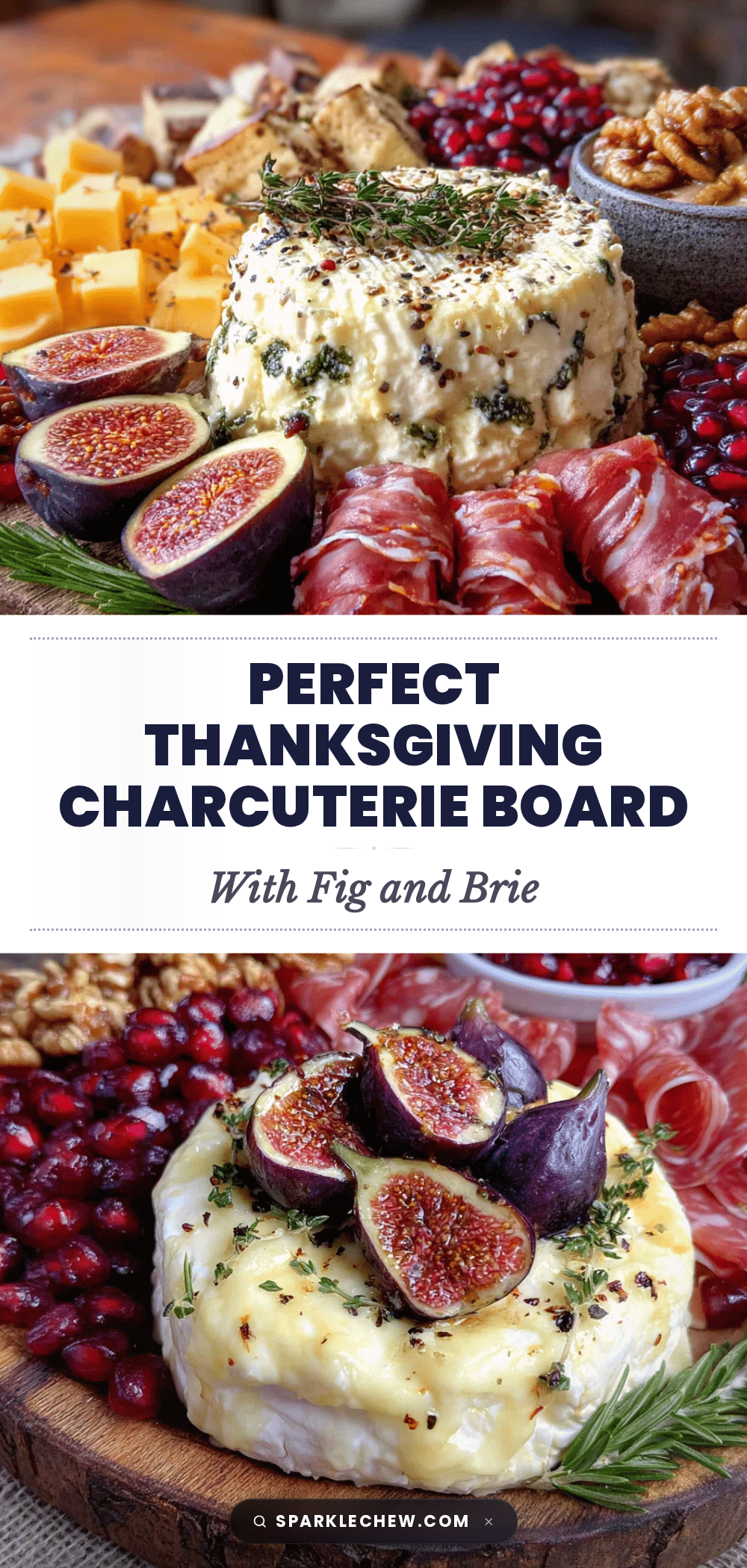 Thanksgiving charcuterie board with fig and brie recipe