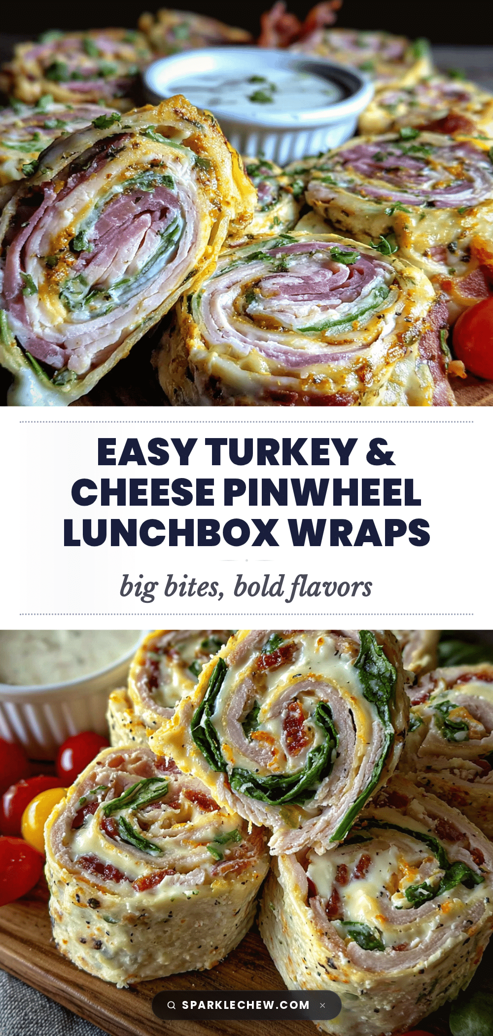 turkey and cheese pinwheel wraps recipe
