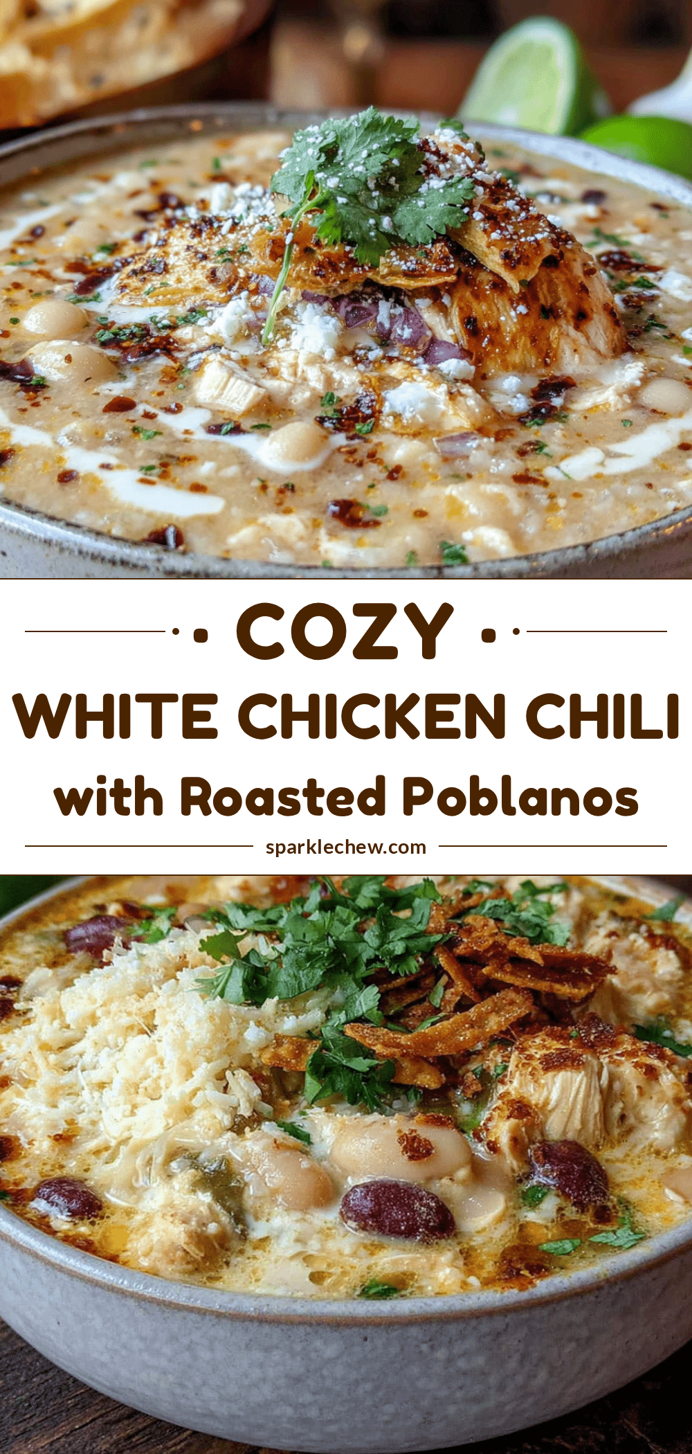 white chicken chili with roasted poblanos recipe