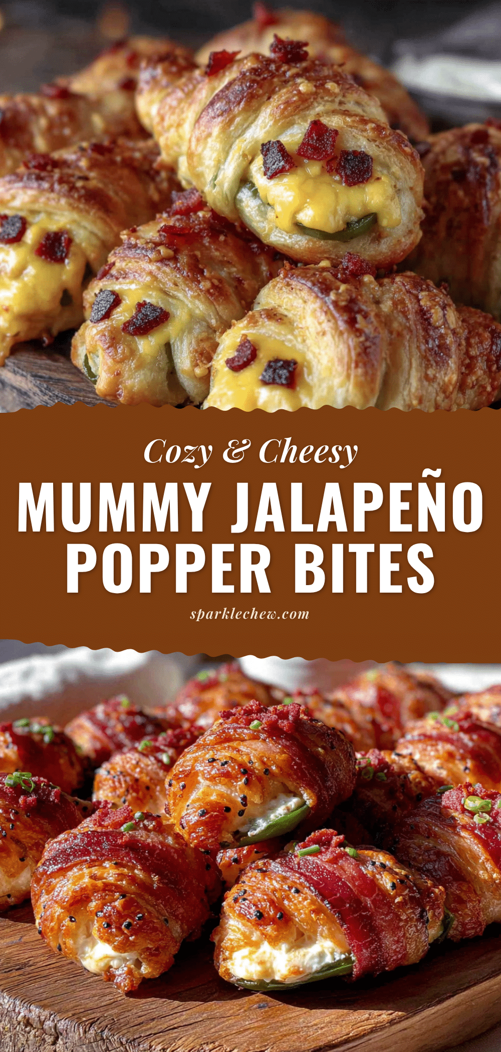 Cozy Mummy Jalapeño Popper Bites recipe