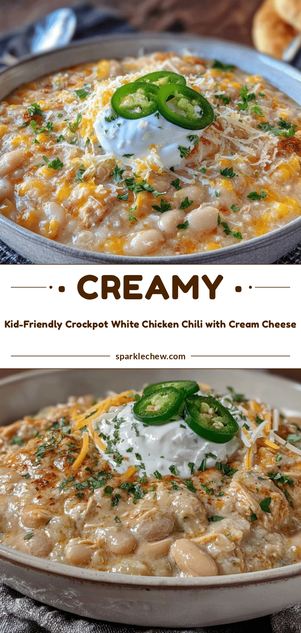 kid-friendly crockpot white chicken chili recipe