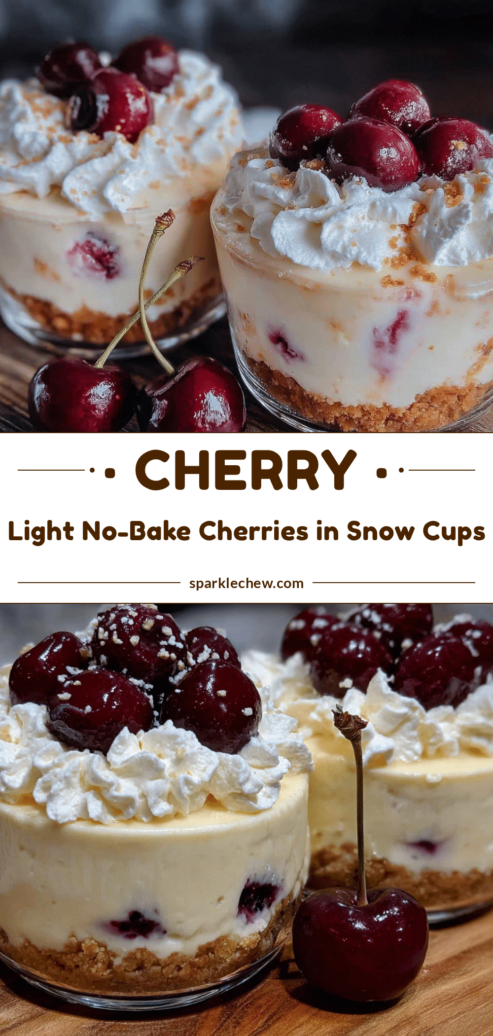 light no-bake cherries in snow cups recipe