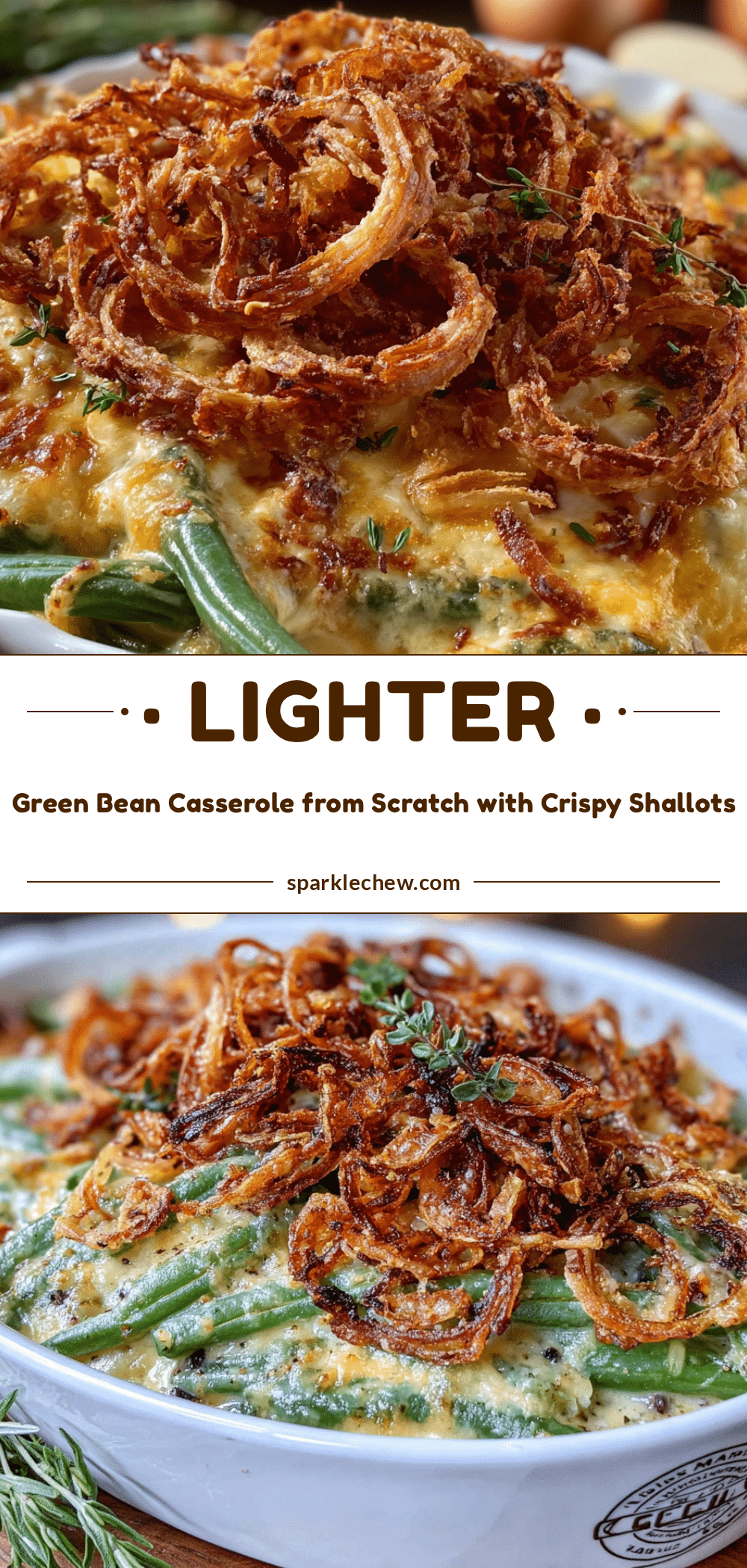 lighter green bean casserole from scratch recipe
